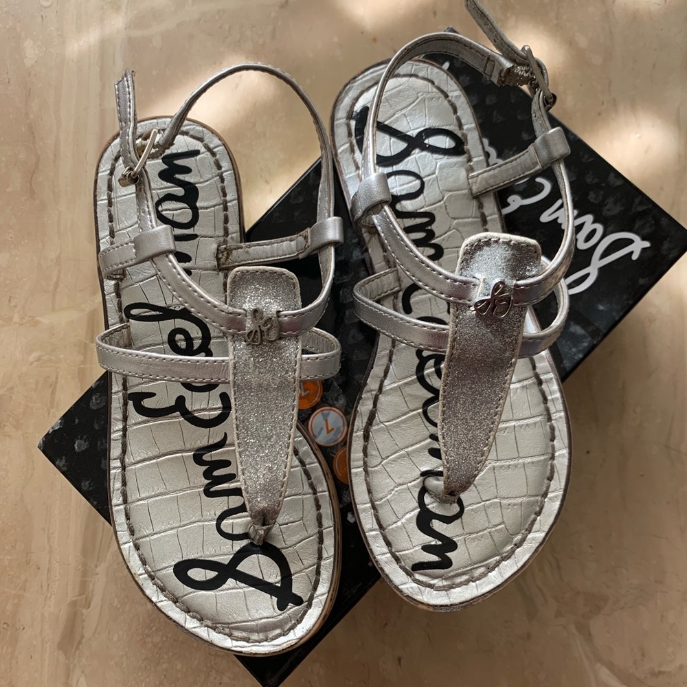 Sam Edelman Girls Shoes Size 12  Sliver Glitter